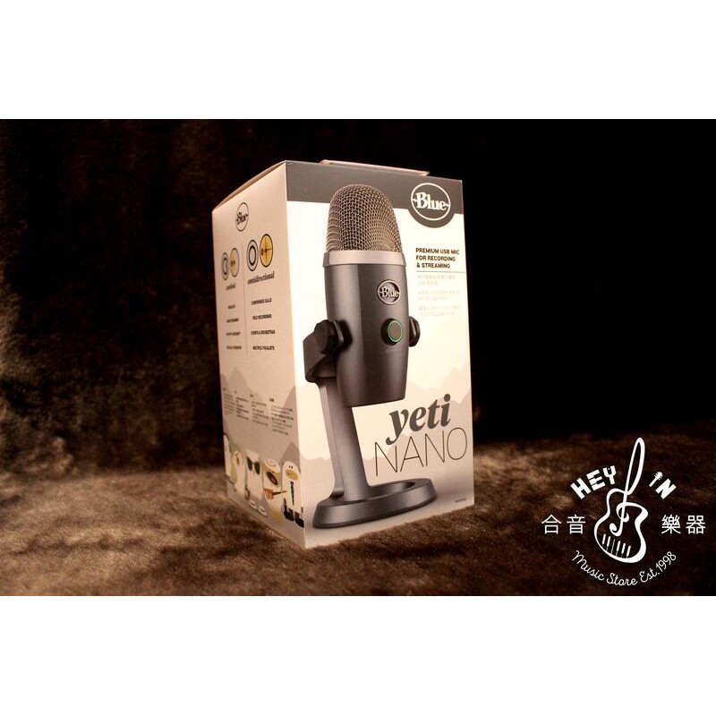 ＊合音樂器＊ 全新 美國Blue Yeti Nano 小雪怪 USB 電容式 麥克風