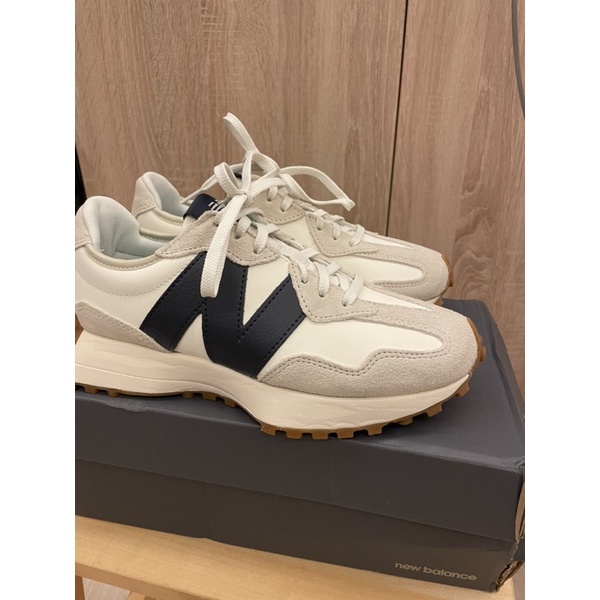 New Balance 327 復古 休閒鞋 皮革 白藍 焦糖底 女鞋 WS327KB X STAUD NB327