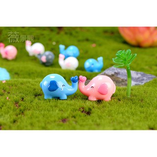 微景觀裝飾 愛心小象情侶公仔 多肉植物 盆栽裝飾 動物 大象 多肉 盆栽 造景 婚禮裝飾 辦公室小物 酒櫃擺飾 書櫃