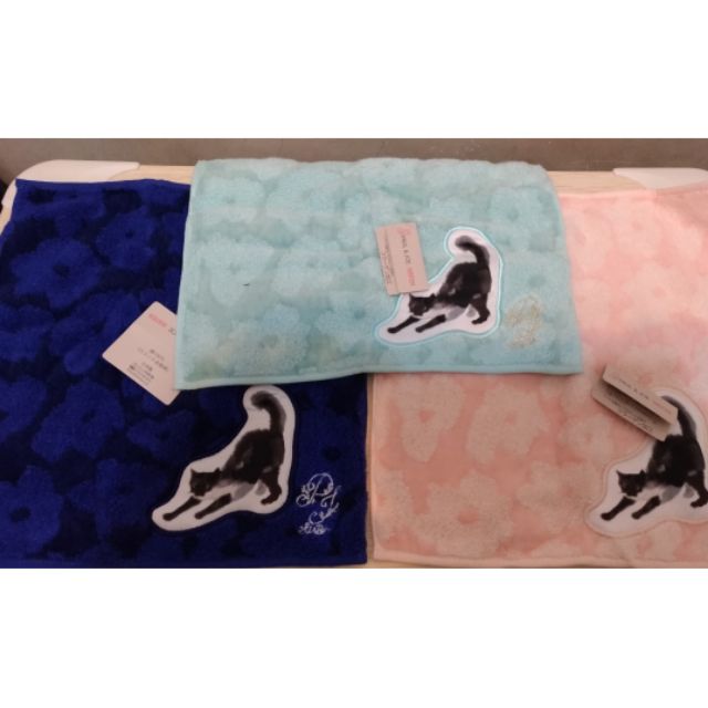 日本製品牌小毛巾 ANNA SUI 花色 以及 PAUL&amp;JOE小貓咪
