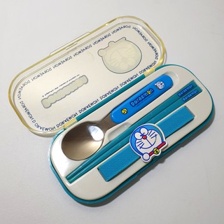 哆啦A夢 小叮噹 Doraemon 兒童 餐具組 湯匙 筷子 餐具盒 ♥ 正品 ♥ 現貨 ♥ 丨
