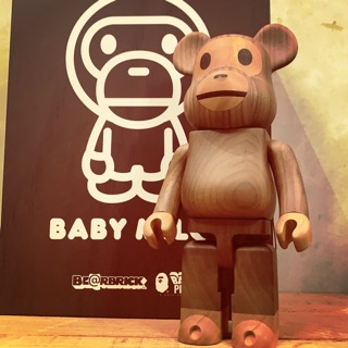 BE@RBRICK X BABY MILO 400% 木頭熊