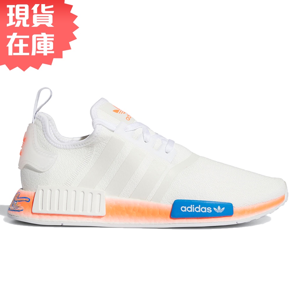 ADIDAS ORIGINALS NMD_R1 女鞋 休閒 塗鴉 襪套 白 橘 藍【運動世界】FV7852