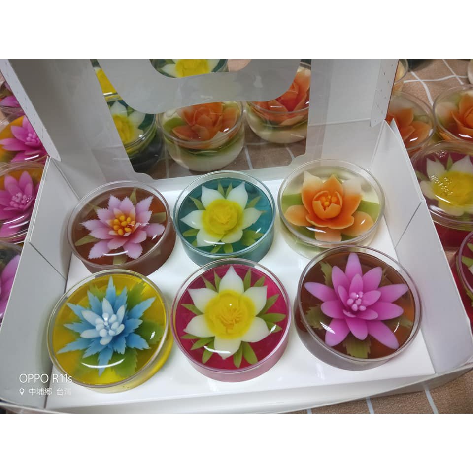 果凍花胖胖杯6入禮盒 低糖蒟蒻凍甜點6組 蝦皮購物