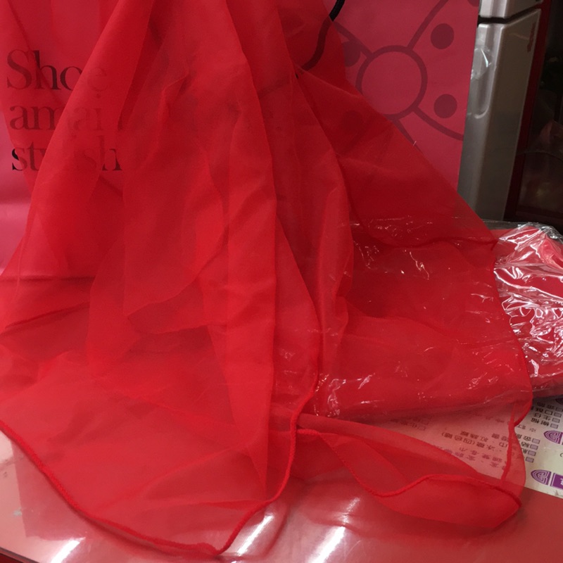 ❤百麗的店💕傳統紅絲巾拜媽祖娘娘等女神結婚跳舞用品（1打）