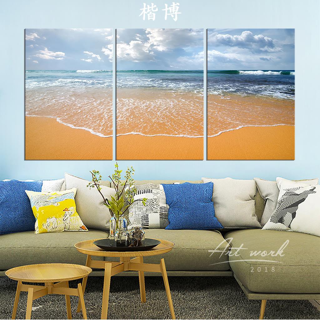 高仿錶實木框畫 自然風景 地中海 沙灘 海景 居家裝飾 民宿裝潢 裝飾畫 客廳掛畫 房間臥室壁貼壁畫 無框畫 生日禮物 I Position 優惠推薦