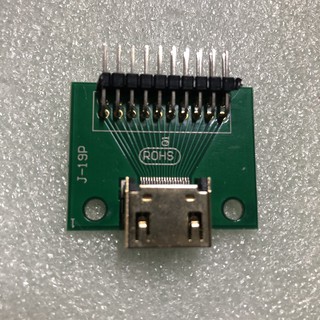 #UE10► HDMI 19PIN 測試母座19Pin轉接板測試板連接器鍍金帶PCB板排針