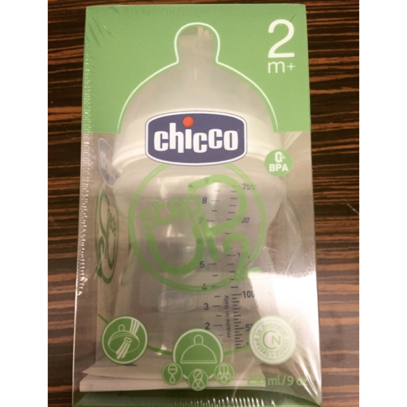chicco防脹氣成長型ㄧ字孔奶瓶250ml