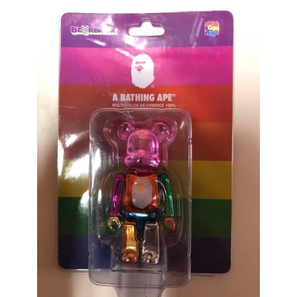 《霏爸店舖》BE@RBRICK BAPE Multi color 25週年電鍍 100%