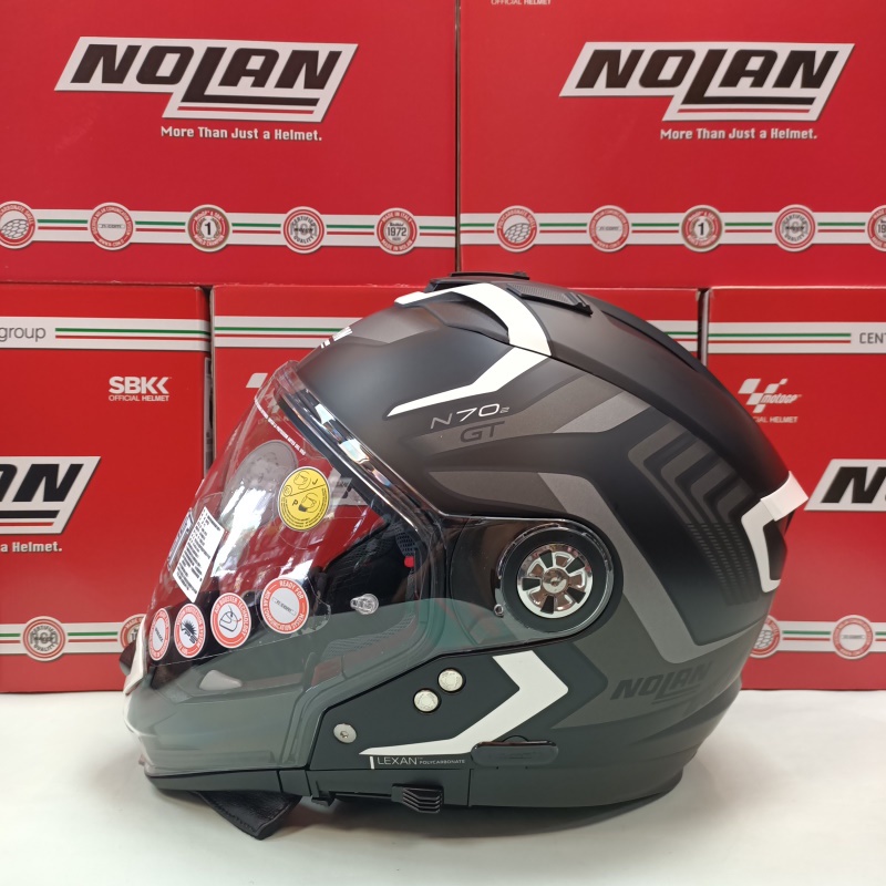 NOLAN 多功能變形安全帽 N70-2GT 消光 黑白色  42#