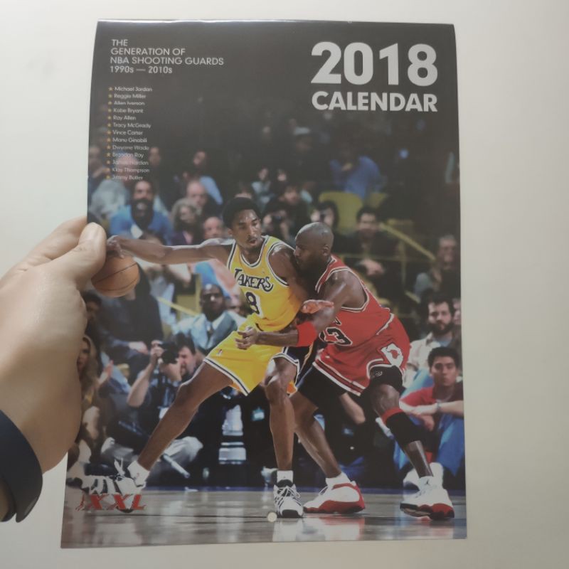 NBA XXL 2018月曆 海報 Kobe Bryant 絕版收藏