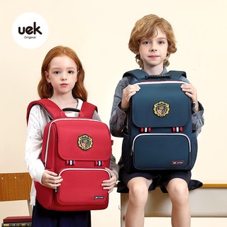 出清 兒童書包 UEK 新款英倫學院風兒童書包 男女童雙肩背包 減負護脊輕便後背包