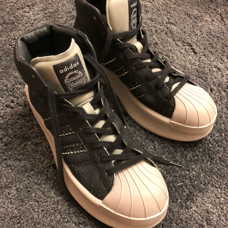 adidas x Rick Owens 乳齒象高筒厚底貝殼頭鞋