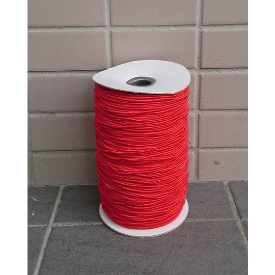 2mm紅色 彈性繩 彈性帶 彈性編織繩 鬆緊繩 吊牌 口罩 文創 綑綁 禮盒包裝/1捲50/100/260米 單價含稅