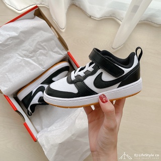 -EJ- 現貨 NIKE COURT BOROUGH 2 黑白 白黑 皮革 兒童 板鞋 童鞋 小童 DN1230-100