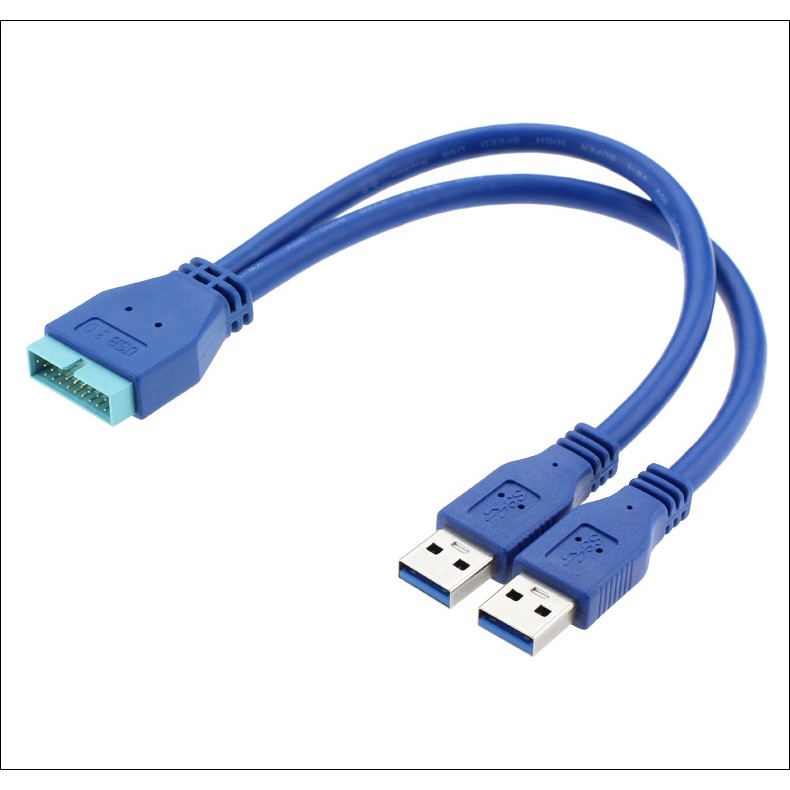 U3-062 USB3.0轉接線 機殼轉接線 主機板轉接線 20pin轉雙USB線 USB19針轉接線 USB3.0擴充