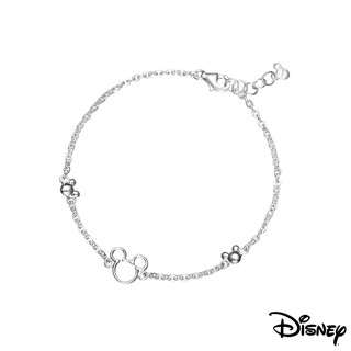 Disney迪士尼系列銀飾 純銀手鍊-鏤空米奇款（現貨+預購）