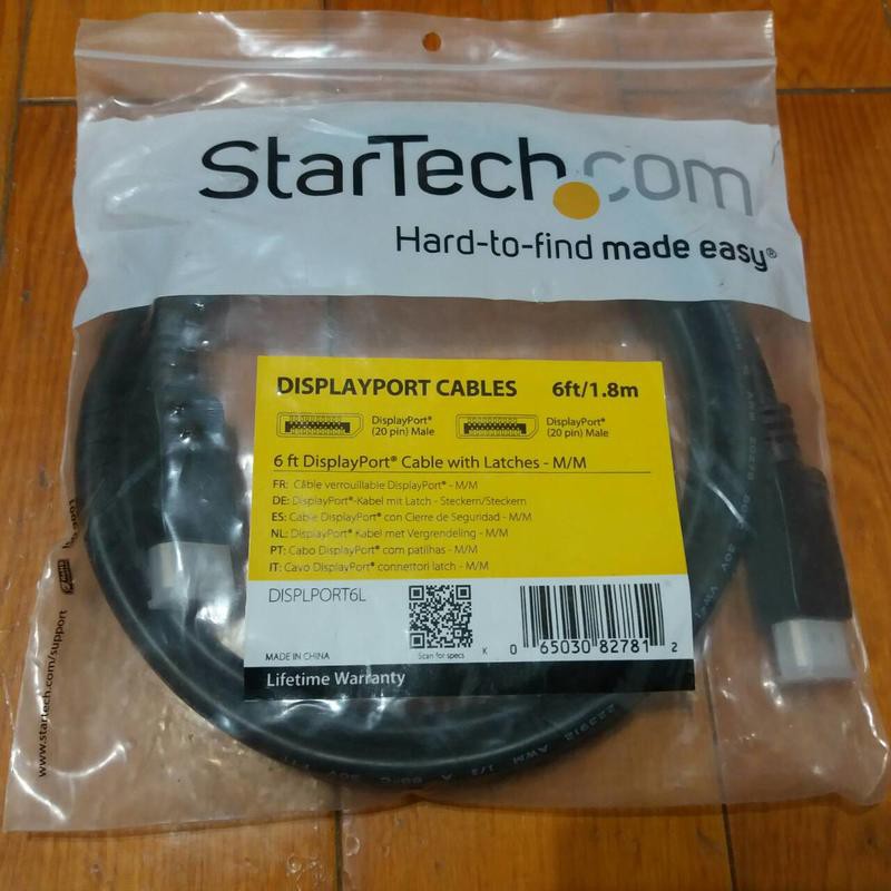 美國 StarTech.com DP1.2版 DP線 電腦線 支援2K4K 60HZ 及 2K 144HZ 1.8米