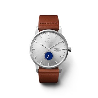 TRIWA 瑞典品牌 北歐設計 BLUE EYE FALKEN 38mm 皮革錶帶 表面簡約素面