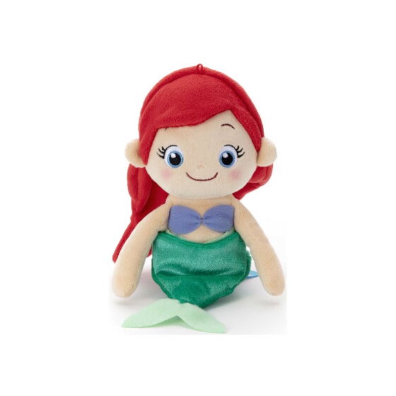 牛牛ㄉ媽*日本進口版正版商品㊣Disney小美人魚玩偶 Ariel 艾莉兒娃娃 小美人魚布偶 可水洗 豆豆坐姿款