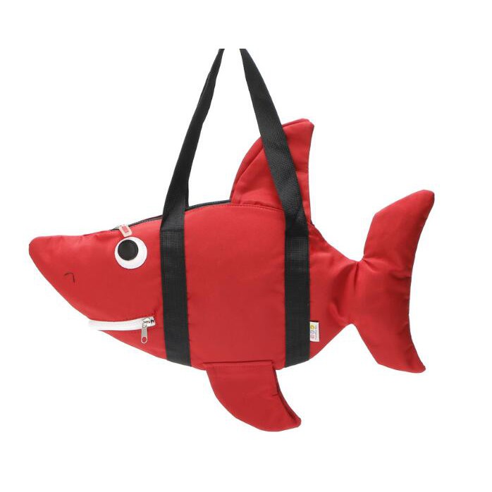 創意單肩側背包馬卡色系海洋主題鯊魚包包 學生包 手提包購物袋