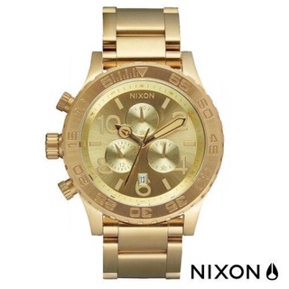 【NIXON】The 40-20 CHRONO 強眼魅力運動腕錶-斯鋼帶 金色