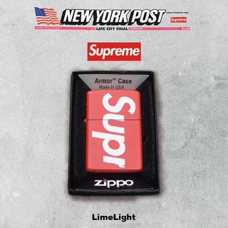☆LimeLight☆ 2018 SUPREME Logo Zippo 打火機 至尊紅 這個紅不能不買阿