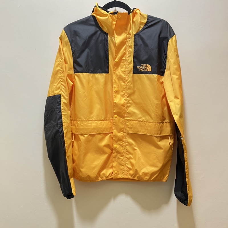 THE NORTH FACE 1985 SEASONAL mountain jacket 連帽防風外套黑黃薄款防潑水