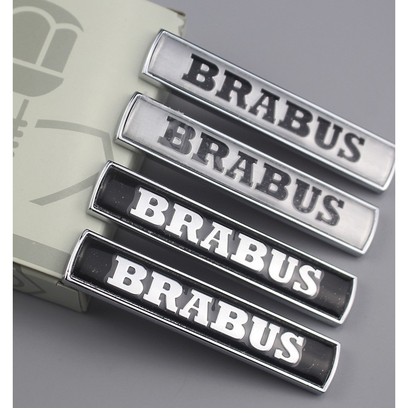 1 對 BRABUS 側擋泥板標誌徽章貼紙適用於梅賽德斯