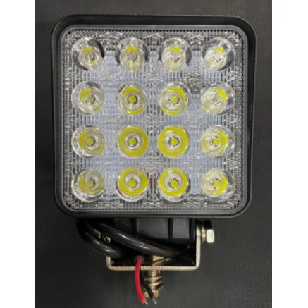 LED 工作燈 方形 霧燈 探照燈 倒車燈 白光 寬電壓 12V/24V 48W 厚度35mm 怪手 堆高機 貨車 卡車