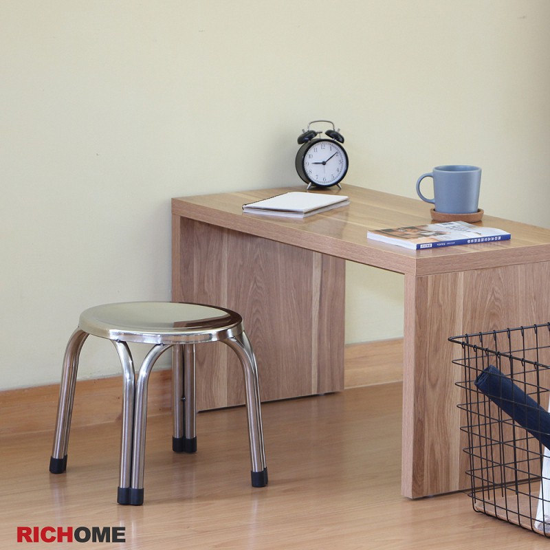 RICHOME  CH1274  不銹鋼圓凳(高29CM)    圓凳   矮凳  小凳子 圓板凳 不銹鋼