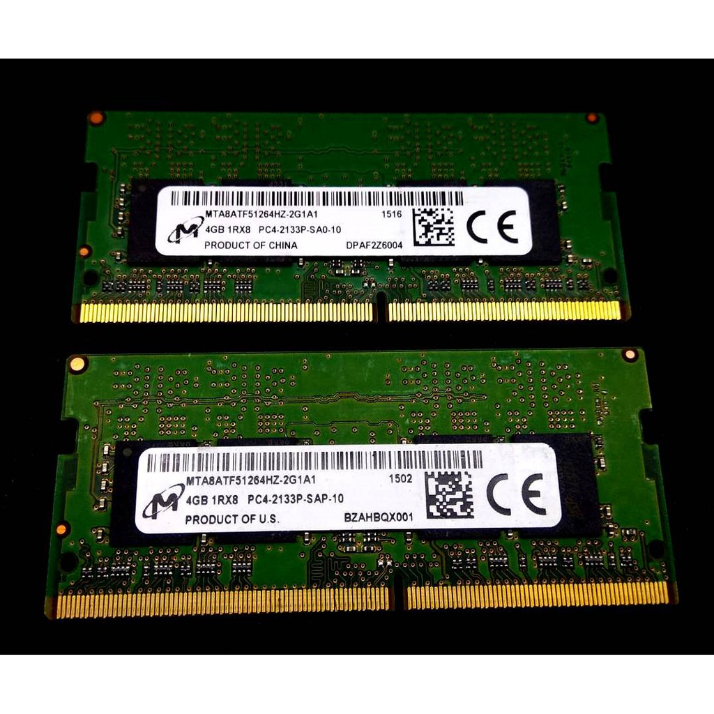 美光 MICRON DDR4 2133 4G 筆電用記憶體