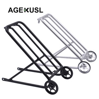 Aceoffix 自行車後架貨架帶簡易車輪適用於 Brompton 3Sixty Pikes 小布摺疊單車