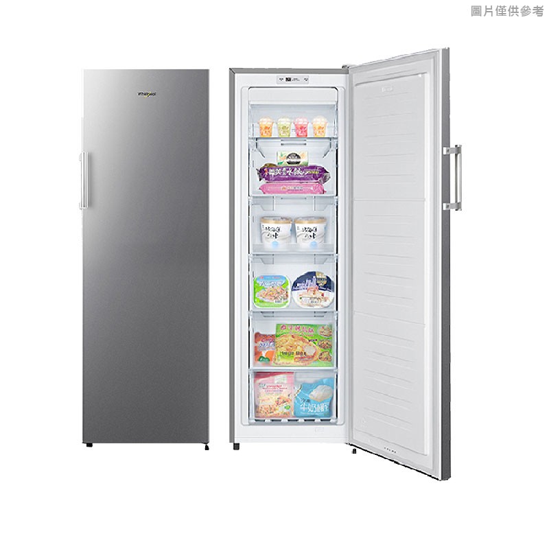 惠而浦WUFZ656AS 190公升直立式冷凍櫃-不鏽鋼色(含標準安裝) 大型配送