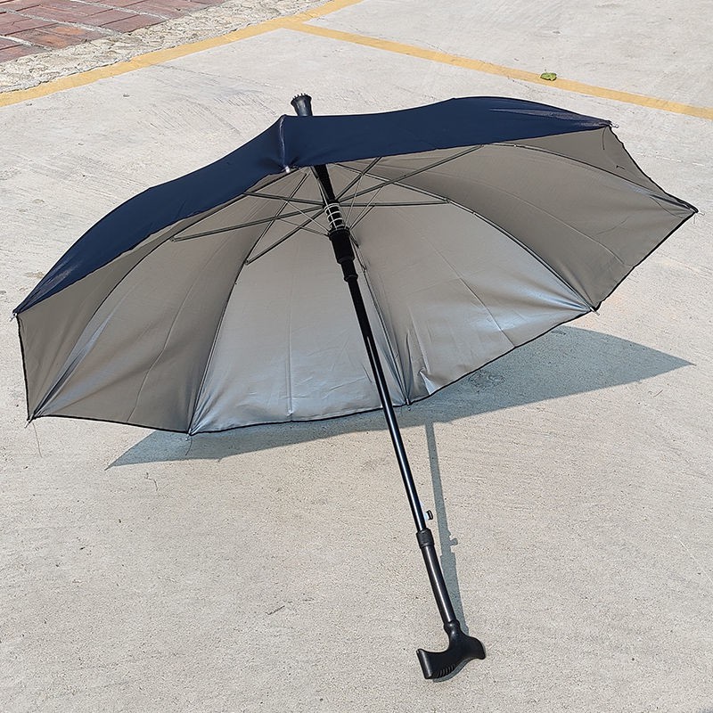 雨傘拐杖老人防滑拐杖傘長柄旅游登山杖傘戶外大號加固拐棍手杖傘老人傘多功能拐杖傘加長防滑雨傘防風健康手杖傘長柄老人雨傘