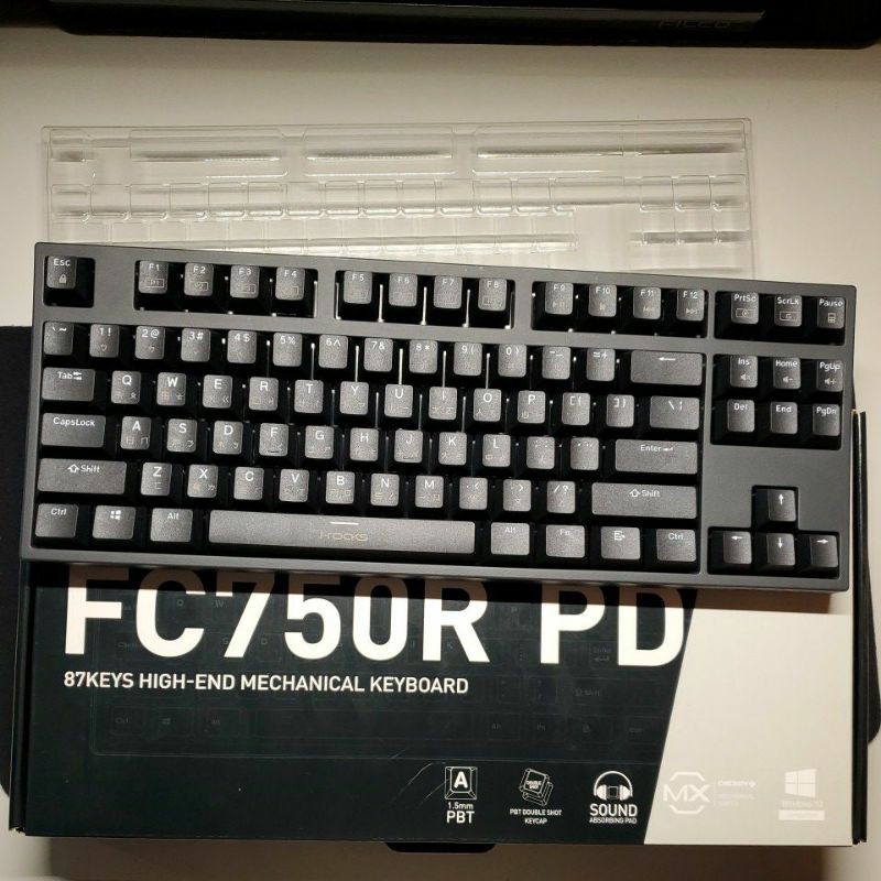 Leopold FC750R 茶軸 80％鍵盤 已換全新高純度PBT irock二射鍵帽  cherry高 中字