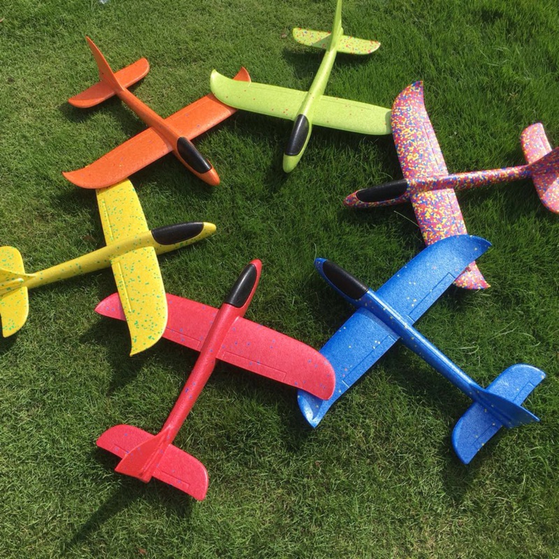 超夯～超大48cm兒童手拋飛機玩具.超輕.親子互動滑翔機.EPP泡沫迴旋飛機 雙孔特技飛機 保麗龍飛機