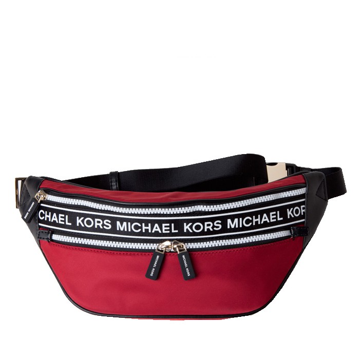 MICHAEL KORS 腰包 胸前包 輕量防潑水尼龍 腰包 側背包 單肩包 胸包 M27726 紅色MK(現貨)