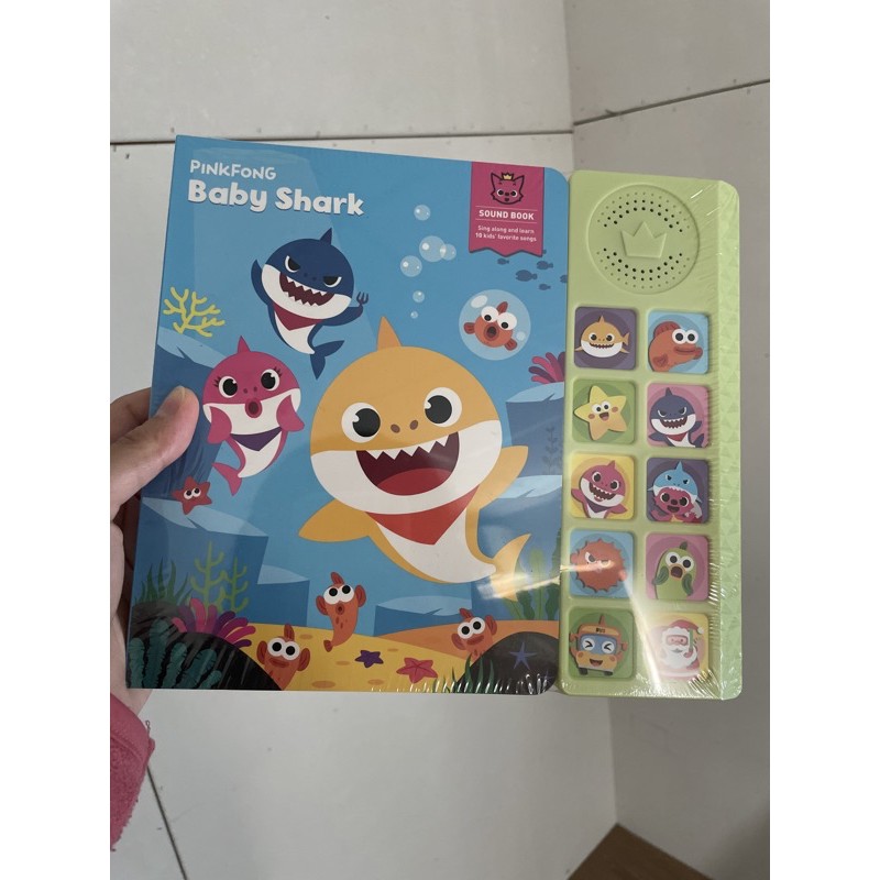 育兒神器🦈韓國碰碰狐baby shark英文有聲音樂書