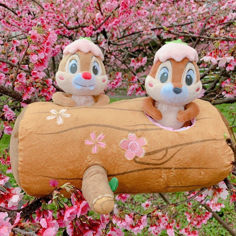 7-11 迪士尼櫻花季限定款 奇奇蒂蒂抱樹玩偶