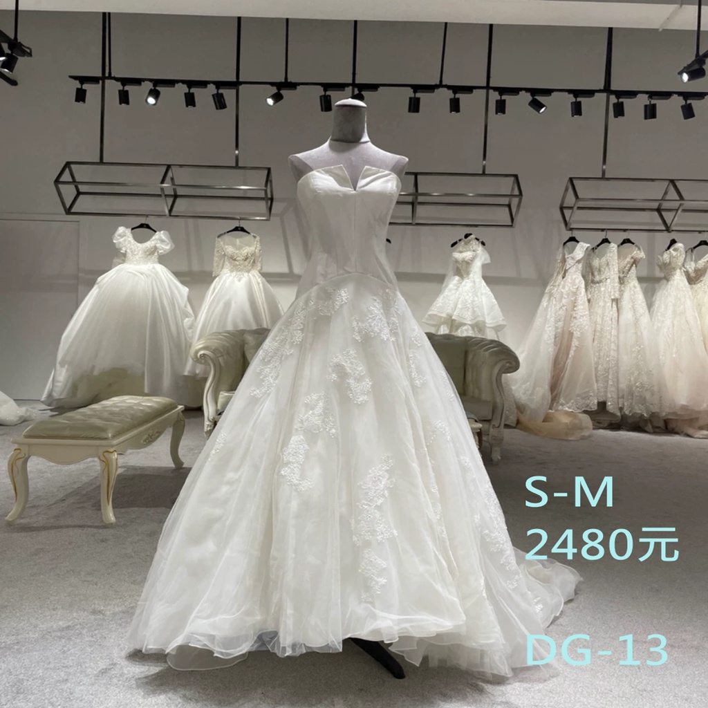 二手禮服😍一折拍賣，手工白紗系列，自助婚紗首選精品DG-13-  #新娘婚紗