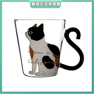 玻璃杯 雙層玻璃杯 防燙杯 馬克杯 咖啡杯 隔熱杯 雙層杯 日式創意可愛貓咪玻璃杯女生水杯咖啡牛奶杯早餐貓爪杯子ins家