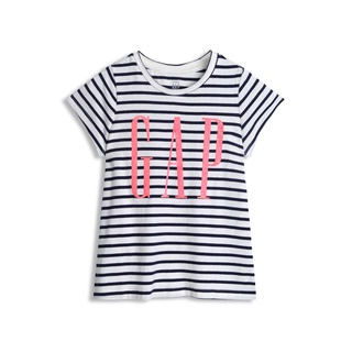 全新 GAP 女童 俏麗 美式 經典LOGO 亮晶晶 純棉 短袖上衣(4T,100CM)