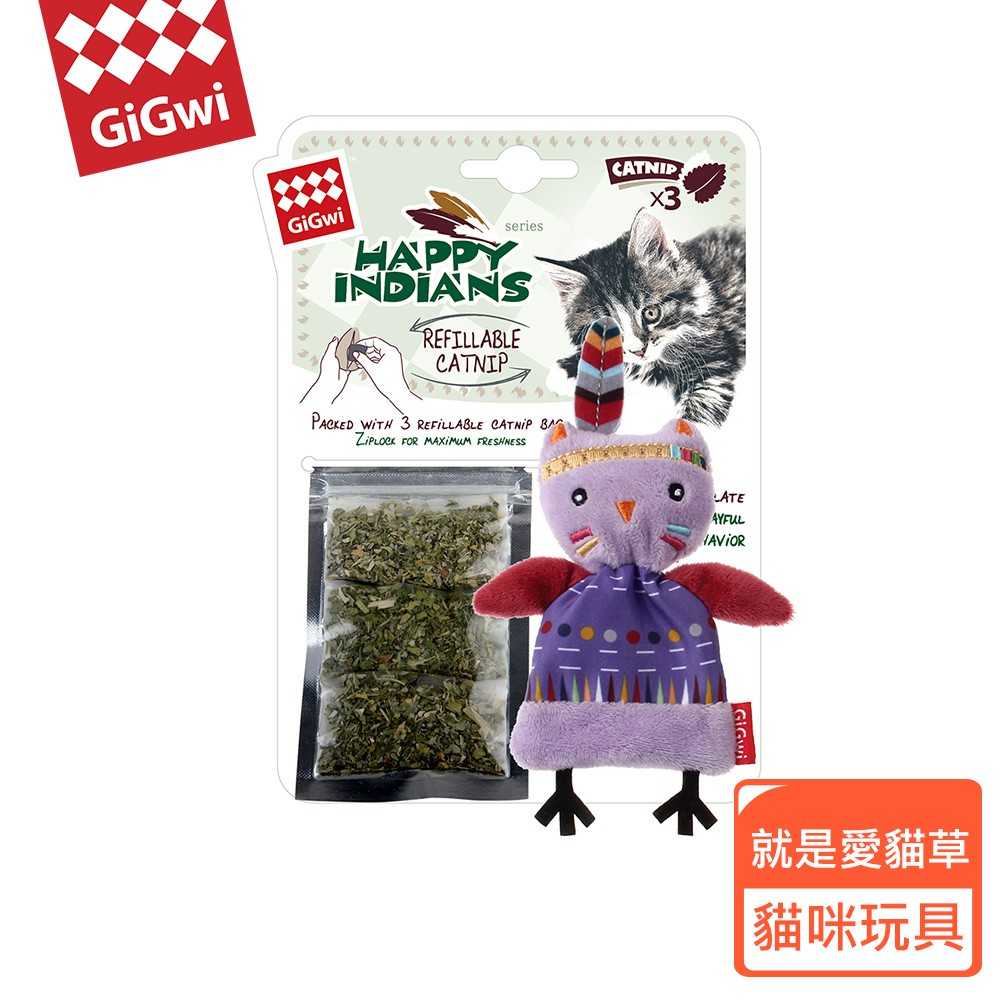 GiGwi 就是愛貓草 貓咪玩具 印地安系列 貓草 貓薄荷 【SofyDOG原廠直送】