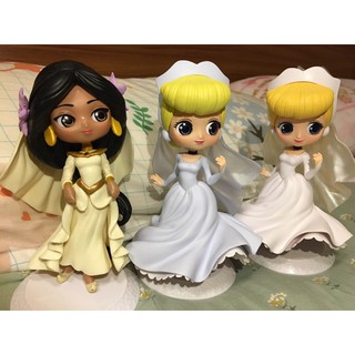 【高質感實拍】婚紗禮服Disney迪士尼公主阿拉丁茉莉仙杜瑞拉灰姑娘公仔玩偶娃娃蛋糕擺飾- 港版Qposket