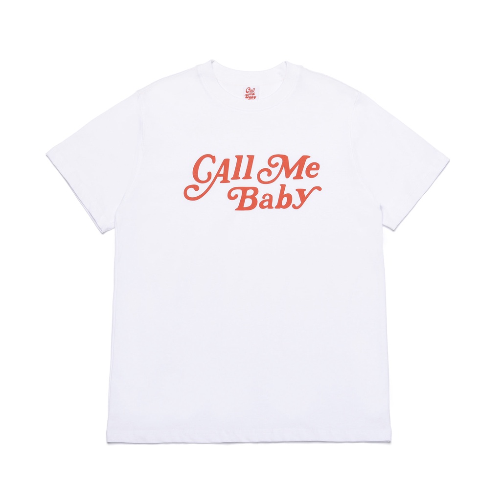 CALL ME BABY Cursive Logo短袖T恤_白色