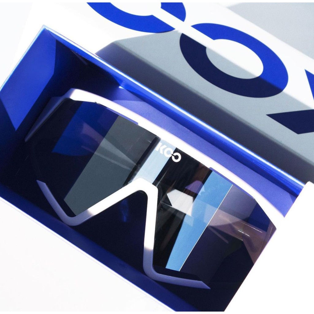 拜客先生－【KOO】DEMOS 義大利頂級自行車運動太陽眼鏡 白框 X 藍鍍膜鏡片 KASK姐妹品牌