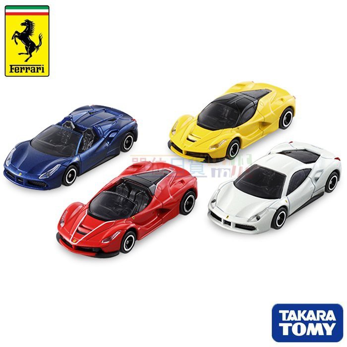 『 單位日貨 』現貨 日本正版 TOMICA 多美 法拉利 Ferrari 跑車 488 GTB 4台盒裝 小車
