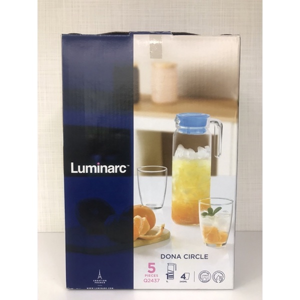 Luminarc 樂美雅 多那1壼4杯 水具組 ARC-Q2437 鴨嘴壺 飲料用具 5件套