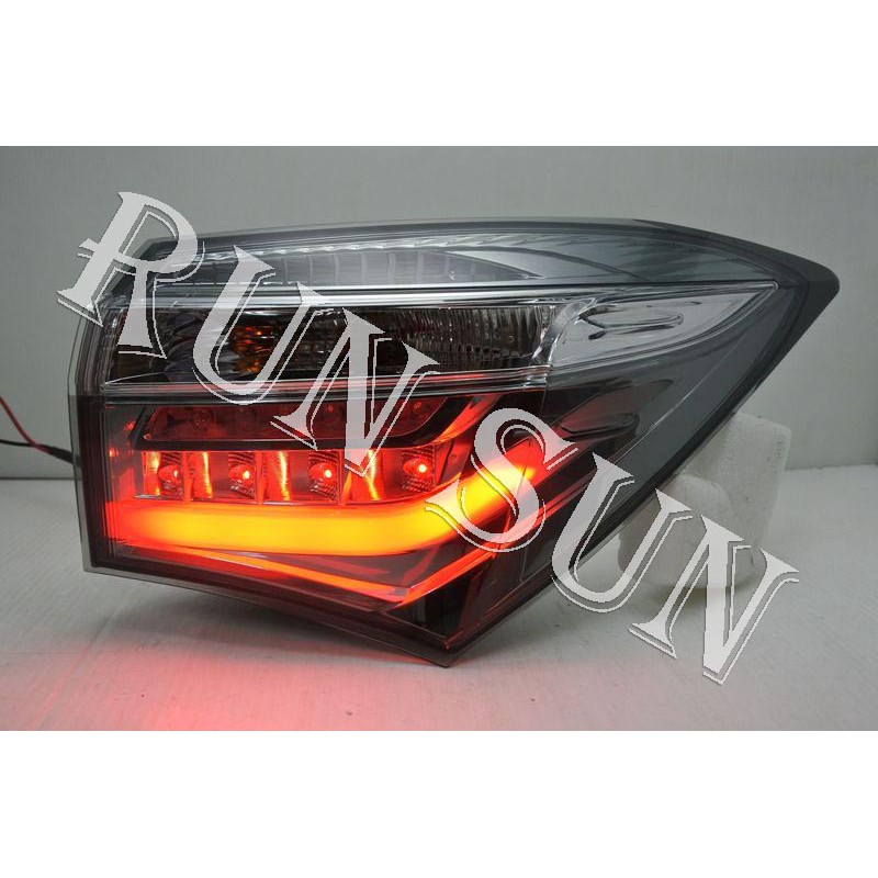 ●○RUN SUN 車燈,車材○● 全新豐田 2015 2016 ALTIS X版 正廠LED光柱薰黑 外側 尾燈 一顆